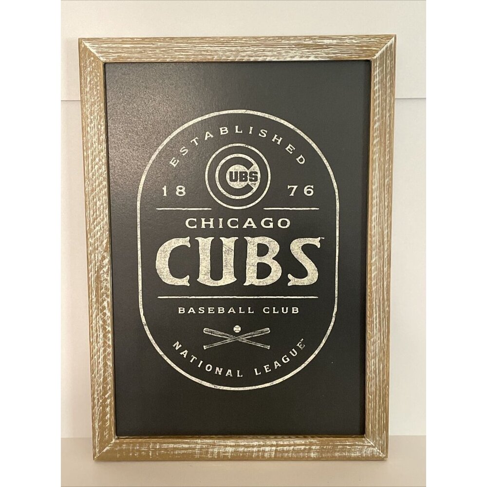 Chicago Cubs Framed Wood Sign Open Road Brand Baseball BRAND NEW
